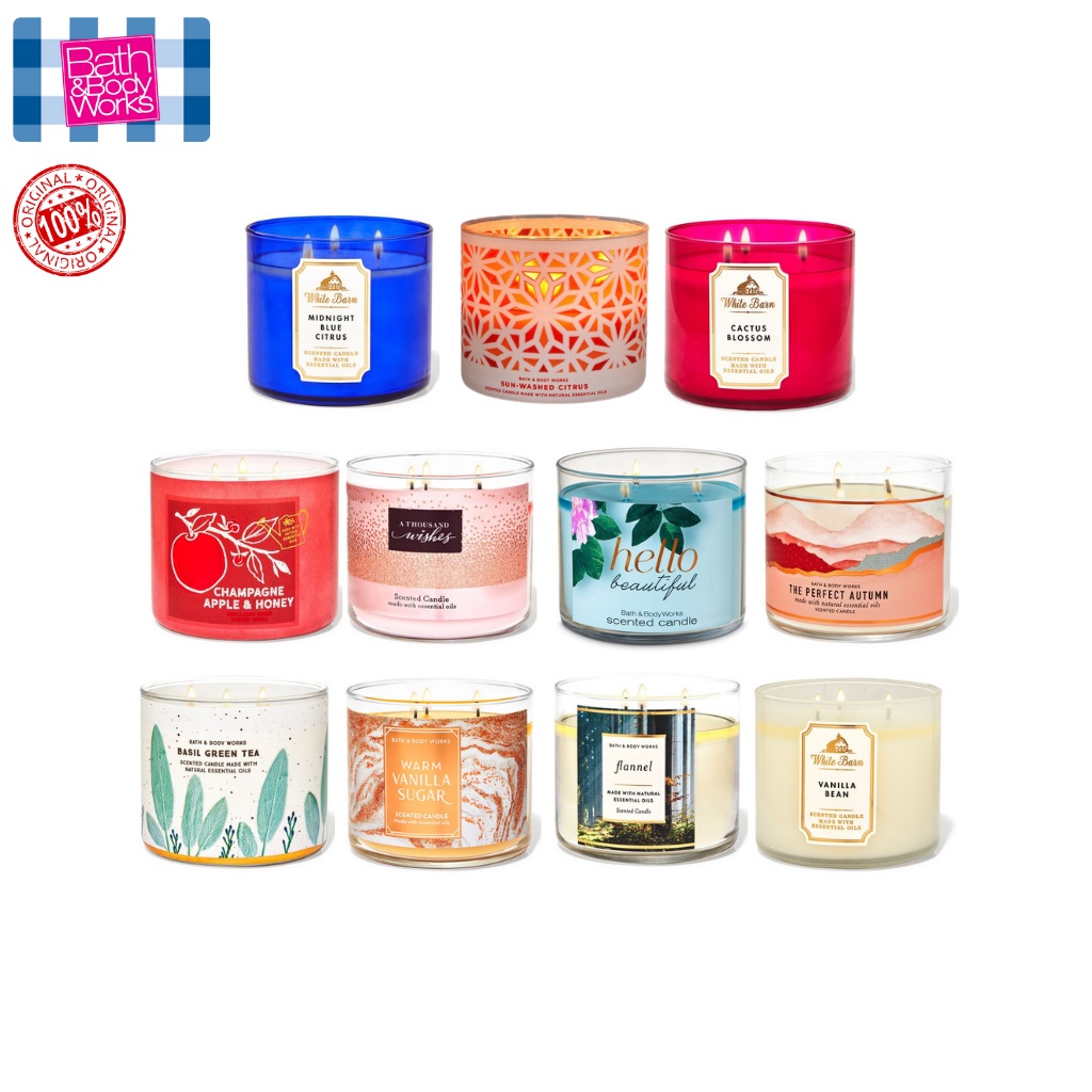 Bath & Body Works | 3-Wick Candle | เทียนหอม 3 ไส้ กลิ่นหรู | 411g | แท้พร้อมส่ง