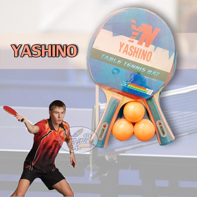 ไม้ปิงปอง YASHINO (แพ็คคู่+แถมลูก)