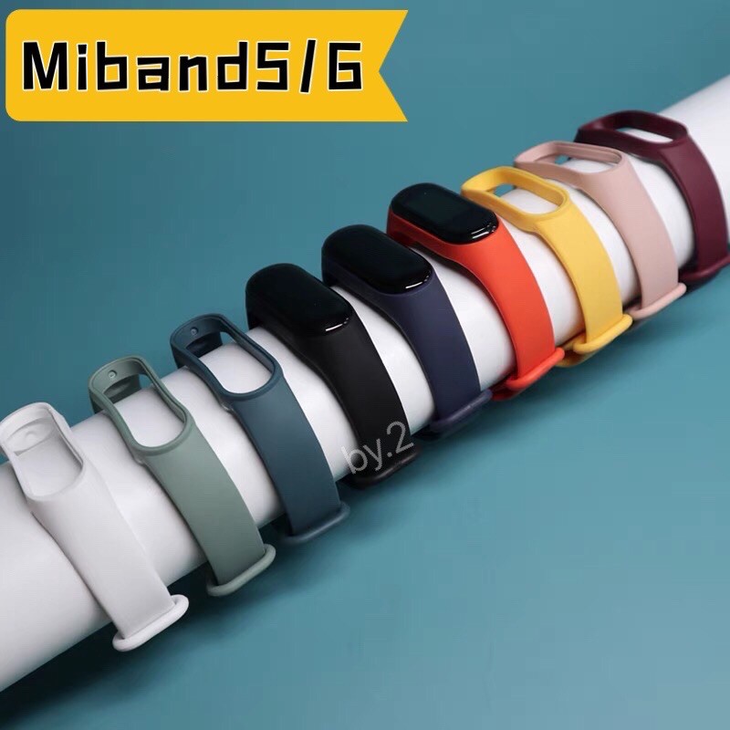 ของอยู่ไทย🇹🇭สายซิลิโคน สายรัด mi band 6 5 xiaomi miband 5 6สายเสริม สายเปลี่ยน ถูกมาก mi band 6 miba