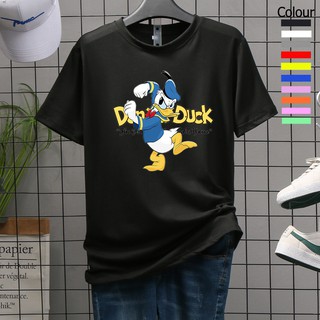 เสื้อยืดผ้าฝ้าย Donald Duck เสื้อยืด สินค้าขายดี เสื้อสกรีน เสื้อคอกลม โดนัลด์ ดั๊ก พร้อมส่ง เสื้อทีเชิร์ตเสื้อยืดคอกลมแ