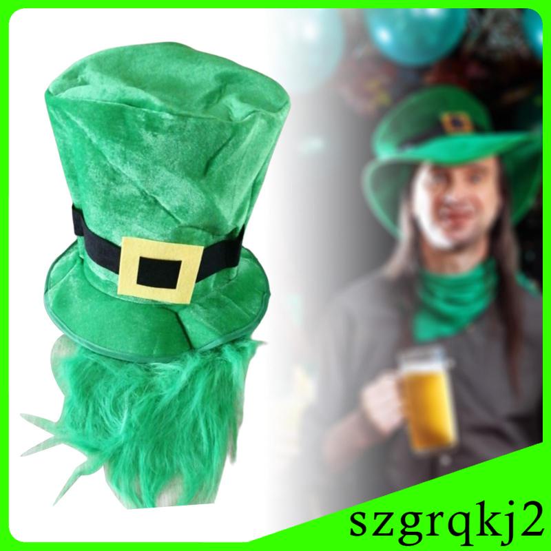 Newest St Patricks Day Costume Green Leprechaun Hat Party Accessories With Beard Szgrqkj2th 