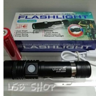 ไฟฉาย หลอด T6 แรงชาร์จไฟผ่าน USB FLASH LIGHT T6 USB