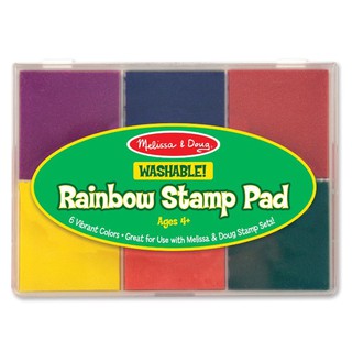 Artwork WASHABLE RAINBOW STAMP PAD MELISSA&amp;DOUG 6-COLOR Stationary equipment Home use งานศิลปะ ชุดแท่นหมึกปลอดสาร MELISS