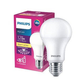 PHILIPS หลอดไฟ LED รุ่น LEDBulb E27 กำลัง 12 วัตต์ Warm White