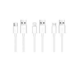 สายชาร์จ Mirco Lightning Type-c USB ซิงค์ข้อมูลอย่างเสถียร สำหรับ J3 J5 A83 P8 P30 ยาว 1 เมตร