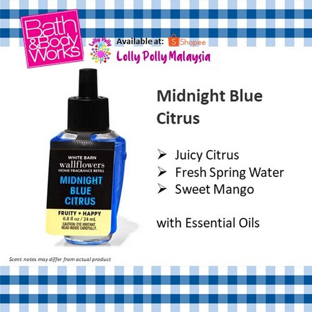 | 💯% Authentic Bath And Body Works Midnight Blue Citrus Wallflowers Fragrance Refill (24 mL)