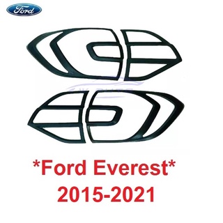 ครอบไฟท้าย Ford Everest 2015-2021 สีดำด้าน ฟอร์ด เอเวอร์เรส  ครอบ ไฟท้าย ครอบฝาไฟท้าย ฟอร์ดเอเวอร์เรส ครอบไฟ ไฟ แต่งไฟ