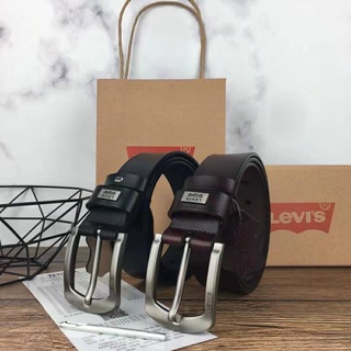 ส่งฟรี🔥 เข็มขัดหนังแท้ ลีวาย Levis belt Leather Belt เข็มขัดแฟชั่น เข็มขัดผู้ชาย 004