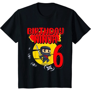 เสื้อยืดโอเวอร์ไซส์เสื้อยืด คอกลม พิมพ์ลาย Ninja 6 ปี เหมาะกับของขวัญวันเกิด แฟชั่นสําหรับงานปาร์ตี้S-3XL