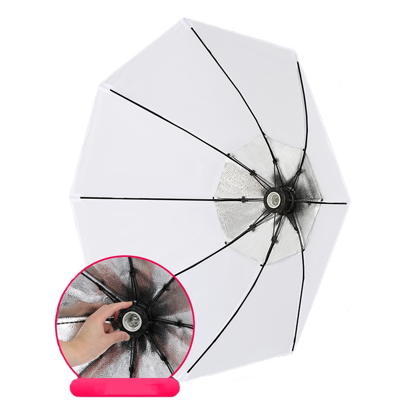 ชุด Softbox โคมไฟซอฟบ็อกซ์ 1ขั้ว （ แปดเหลี่ยม ขาว）/（50*70ดำ） สั่งพร้อมขาตั้งไฟ2เมตรได้ด้วย