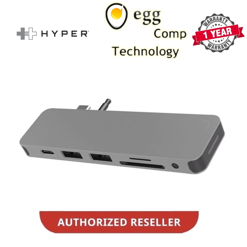 HYPER HYPERDRIVE SOLO 7 IN 1 USB C HUB [HDMI USB-C 2 x USB-A MicroSD UHS-I SD UHS-I แจ็คเสียง 3.5 มม