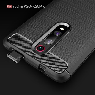 Xiaomi Redmi K20 Pro Mi 9T Pro นุ่ม คาร์บอนไฟเบอร์ กันกระแทก บาง เคสป้องกันด้านหลัง