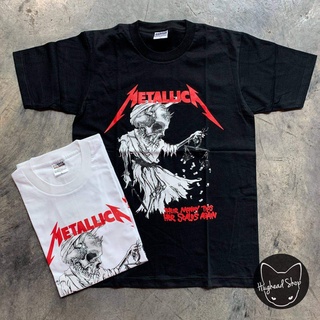 เสื้อผ้าผช✎☍zhae MT041 เสื้อยืดวงร็อค METALLICA เมทัลลิก้า เสื้อวง เสื้อยืดเมทัล เสื้อยืดคอว เสื่อคู่รักS-5XL