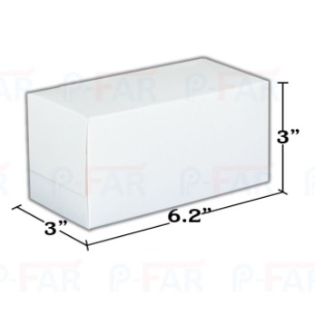 (100 ใบ/แพ็ค) กล่องเค้ก 3 ชิ้น ขนาด 3 x 6.2 x 3 นิ้ว MS003_INH108