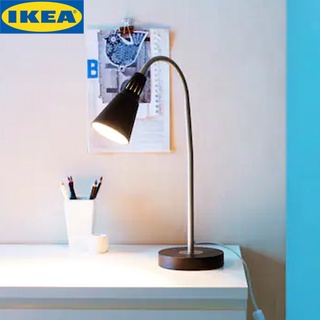 IKEA KVART ควัท โคมไฟโต๊ะทำงาน, ดำ หลอดไฟแยกจำหน่าย แนะนำให้ใช้หลอด LED E14 (หลอดรีเฟลกเตอร์)