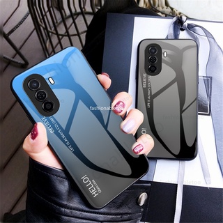 เคสโทรศัพท์มือถือกระจกนิรภัย TPU แบบนิ่ม ไล่โทนสี กันกระแทก สําหรับ Huawei Nova Y70 Plus Y90 Y70plus Y 70 Y90 NovaY70 NovaY90 NovaY70plus