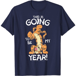 เสื้อยืดผ้าฝ้ายพรีเมี่ยม เสื้อยืด พิมพ์ลาย Disney Mickey And Friends Lunar New Year Of Tigger สําหรับผู้ชาย