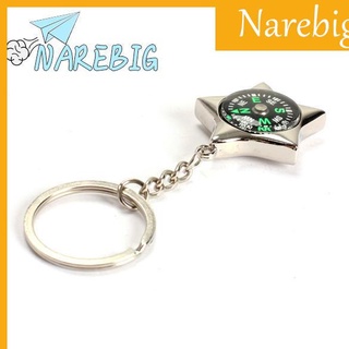 Narebig Star พวงกุญแจจี้เข็มทิศเหมาะกับการพกพาตั้งแคมป์