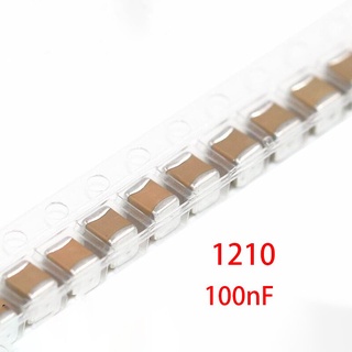 ตัวเก็บประจุฟิล์ม Smd 1210 100Nf 104K 0.1Uf 250V X7R 10% 50 ชิ้น