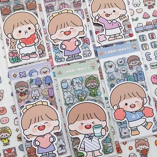 Peach 10Pcs Cream Bunny holiday cute sticker Journal Scrapbook Decor Sticker