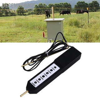 December305 Electric Fence Tester Waterproof Voltage Meter 10KV Portable Tool with 6pcs Light for Farm