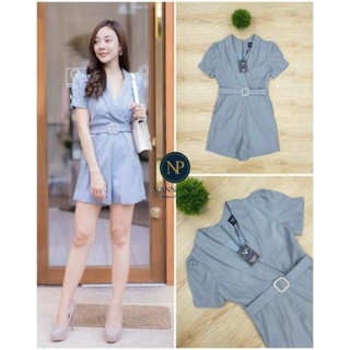 PRESENTED BY NANNAPAT:Playsuit มีซับในอย่างดี ซิปหลัง มีกระเป๋าข้าง มาพร้อมเข็มขัด