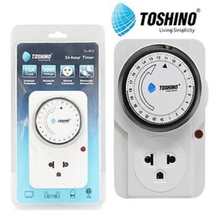 ToshinoToshino เครื่องตั้งเวลาเปิด-ปิด 24 ช.ม. แบบอนาล็อก (White)