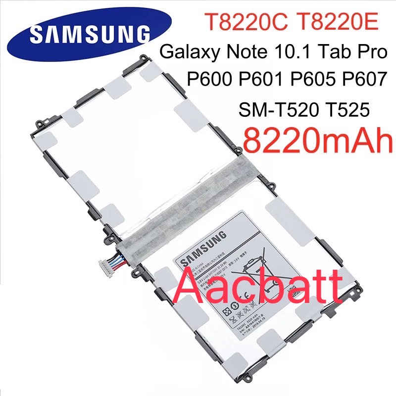 แบตเตอรี Samsung GALAXY Note 10.1 Tab Pro P600 P601 T8220E SM-P605K SM-P607 SM-T520 SM-T525 8220mAh