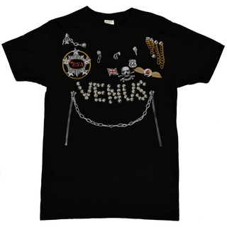 เสื้อยืดโอเวอร์ไซส์เสื้อยืดแขนสั้นลําลอง คอกลม ผ้าฝ้าย พิมพ์ลาย Let It Rock Venus สไตล์เกาหลี สําหรับผู้ชายS-3XL