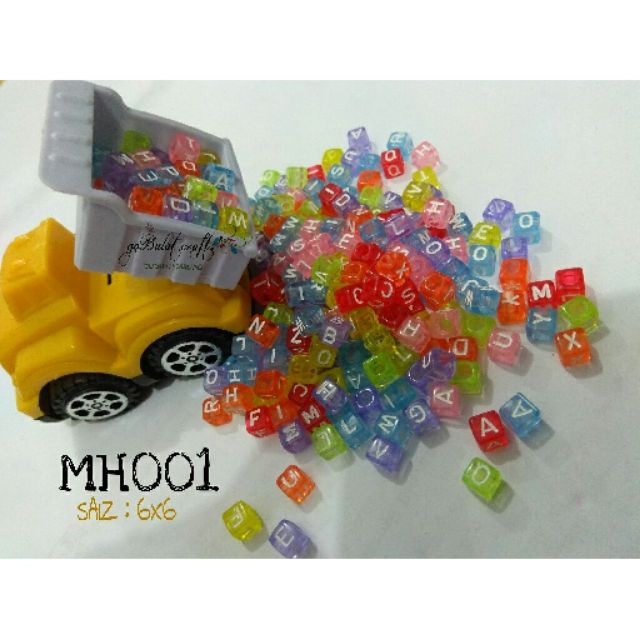 CLEARANCE STOK MANIK HURUF ALPHABET BEADS