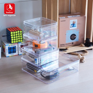 boxbox รุ่น Simple No.633 / 636 / 642 / 647 L  กล่องใสทรงจัตุรัส กล่องพลาสติกใสอเนกประสงค์ กล่องของ จัดเก็บอุปกรณ์ D.I.Y