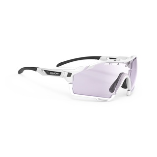 Rudy Project รุ่น Cutline White Gloss / ImpactX Photochromic 2 Laser Purple แว่นตีกอล์ฟเลนส์ปรับสีออโต ติดคลิปสายตาได้