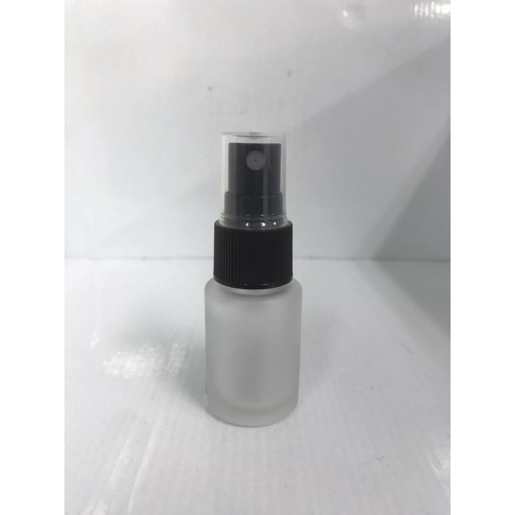 c2105-020ml ขวดแก้วขุ่น /z-009 (#20)สีดำฝาใสสเปรย์สีดำฝาครอบใส รหัส1502/30207