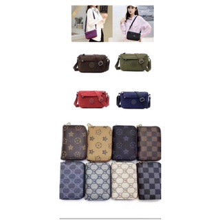 กระเป๋าสะพายข้างผู้หญิงและกระเป๋าใส่บัตรต่างๆๆและใส่ธนบัตร
