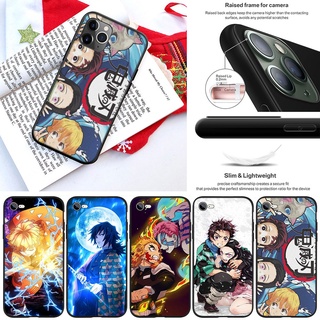 Fl4 เคสโทรศัพท์มือถือแบบนิ่ม ลายดาบพิฆาตอสูร Kimetsu no Yaib สําหรับ iPhone 13 12 Pro Max Mini XS Max X