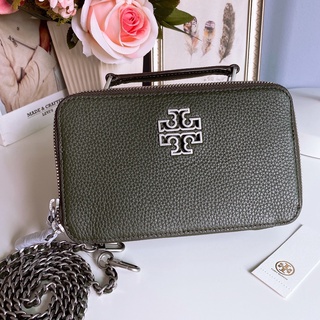 💚แท้💯 พร้อมส่ง💚tory burch 84710 britten small top handle case Poblano/327