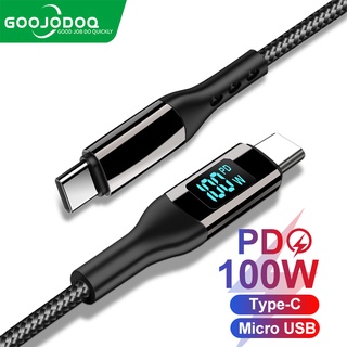 Goojodoq type รุ่น 100W PD Fast Charge Dual Head Type-c 5A Fast Charger Cable