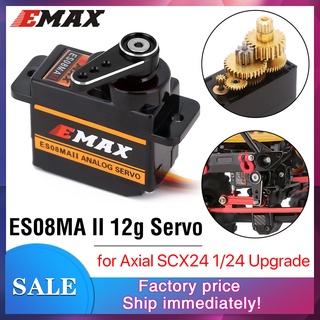 Emax ES08MA II เซอร์โวมอเตอร์เซอร์โวอะนาล็อก 1/2/4 ชิ้น SCX24 12g 15T ขนาดเล็ก สําหรับอัพเกรดรถบังคับ Axial SCX24