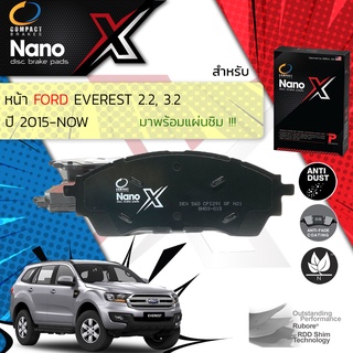 🔥 Compact รุ่นใหม่ผ้าเบรคหน้า Ford Everest ปี 2015-Now Compact NANO X DEX 560