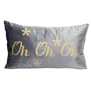 หมอนอิง H&amp;L STYLE OH OH 12x20 นิ้ว สีเทา หมอนอิงและเบาะ CUSHION H&amp;L STYLE OH OH 12X20" GRAY