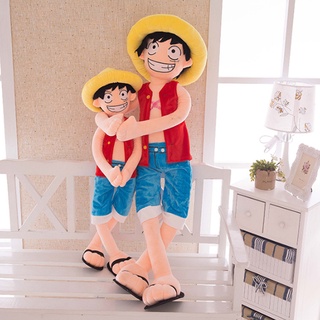 ONE PIECE Luffy Cartoon Plush Doll Giant 85/120cm Cotton Stuffed Toy Kids Gift Large Size