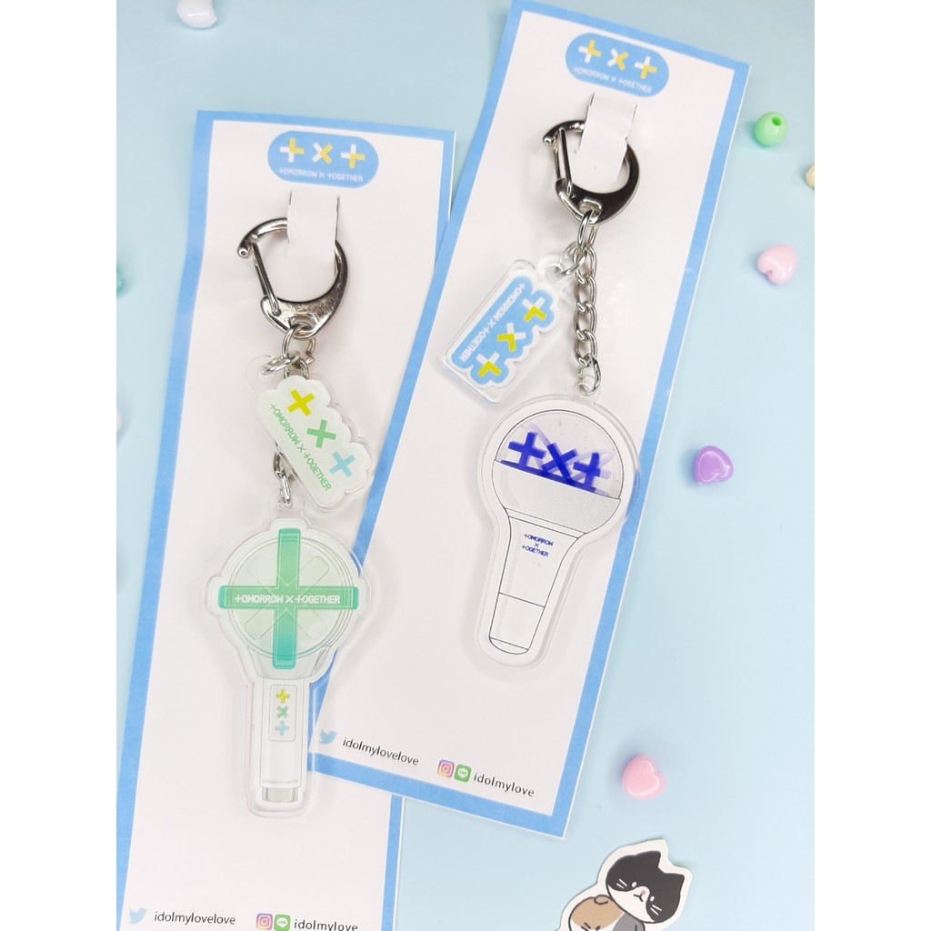 ร้านไทย ส่งฟรี TXT : Keychain + PIN LightstickKeychain พวงกุญแจมีเก็บเงินปลายทาง