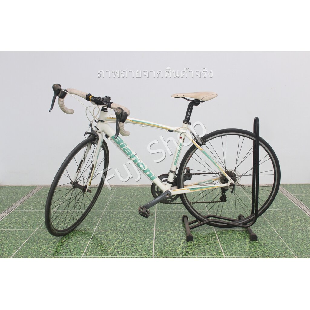 จักรยานเสือหมอบญี่ปุ่น - ล้อ 700c - มีเกียร์ - อลูมิเนียม - Bianchi Nirone 7 - สีขาว [จักรยานมือสอง]