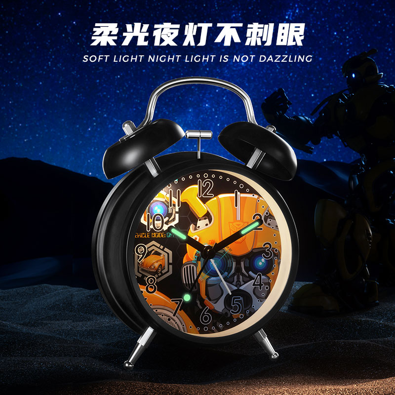 alarm clockหม้อแปลงนักเรียนนาฬิกาปลุกเล็กๆน้อยๆภมรOptimus Primeเด็ก