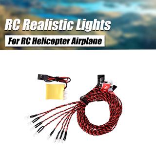 ⚡8 Led Flash RC ชุดไฟ led สําหรับเฮลิคอปเตอร์เครื่องบินของเล่น