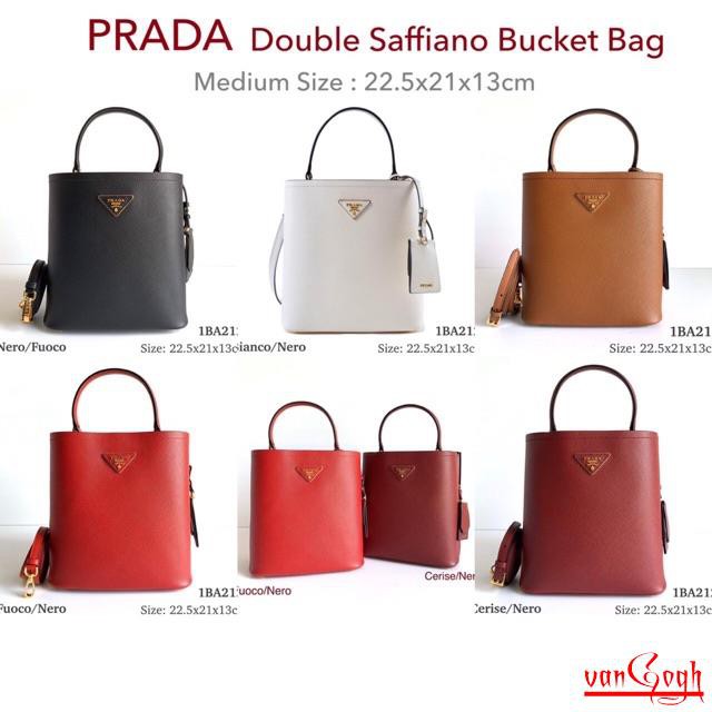 prada saffiano bucket bag