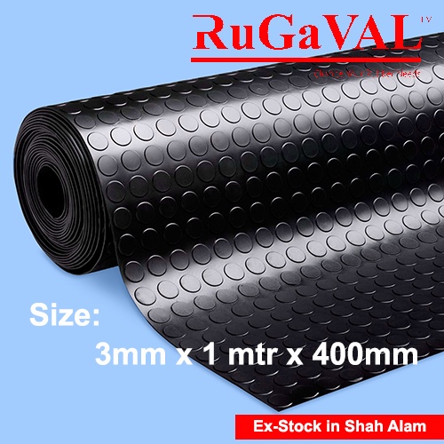 เสื่อสตั๊ดกลม I Size:3mm(Thk)x1mtr(W)x400mm(L) I Airport Mat I Rubber Floor Mat I IN SELANGOR