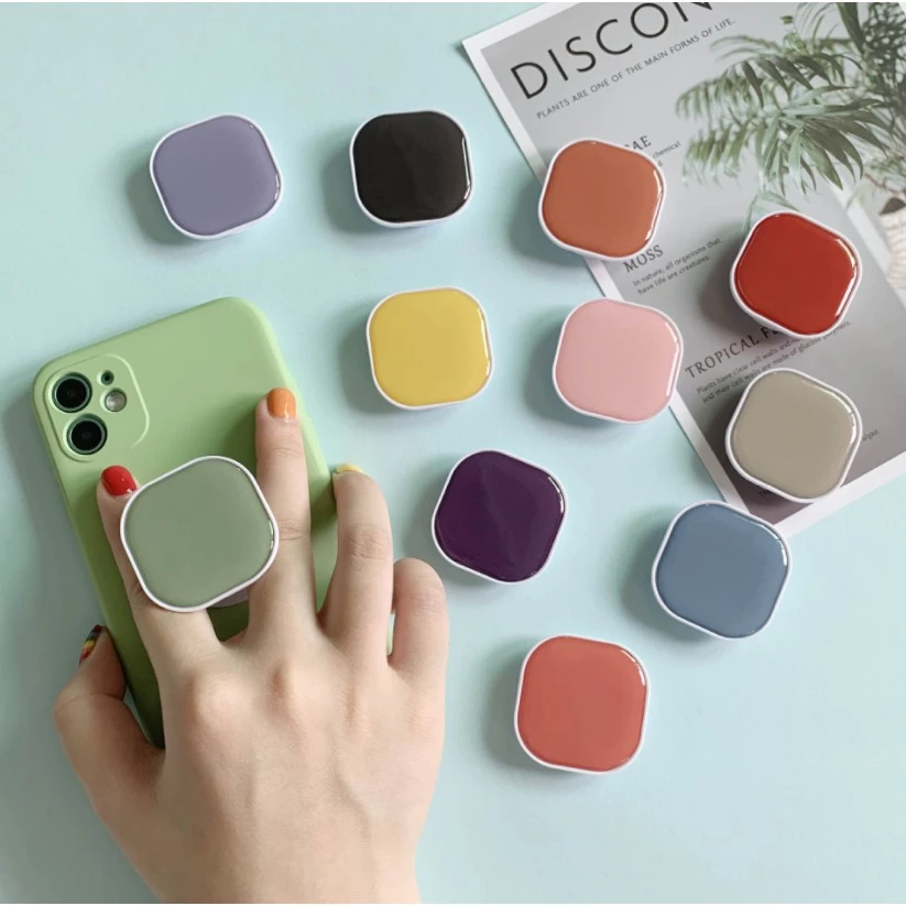 [🇹🇭ร้านคนไทย] Griptok เซต Colorful Square แหวนจับมือถือ