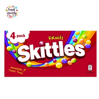 Skittles Fruits 4 Pack 180g สคิททัล 4 ฟรุ๊ต แพค 180g