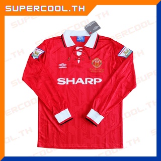 Manchester United 1992/93 Home vintage jersey เสื้อแมนยูย้อนยุค เสื้อบอลแมนยูย้อนยุคแขนยาว Cantona Sharp